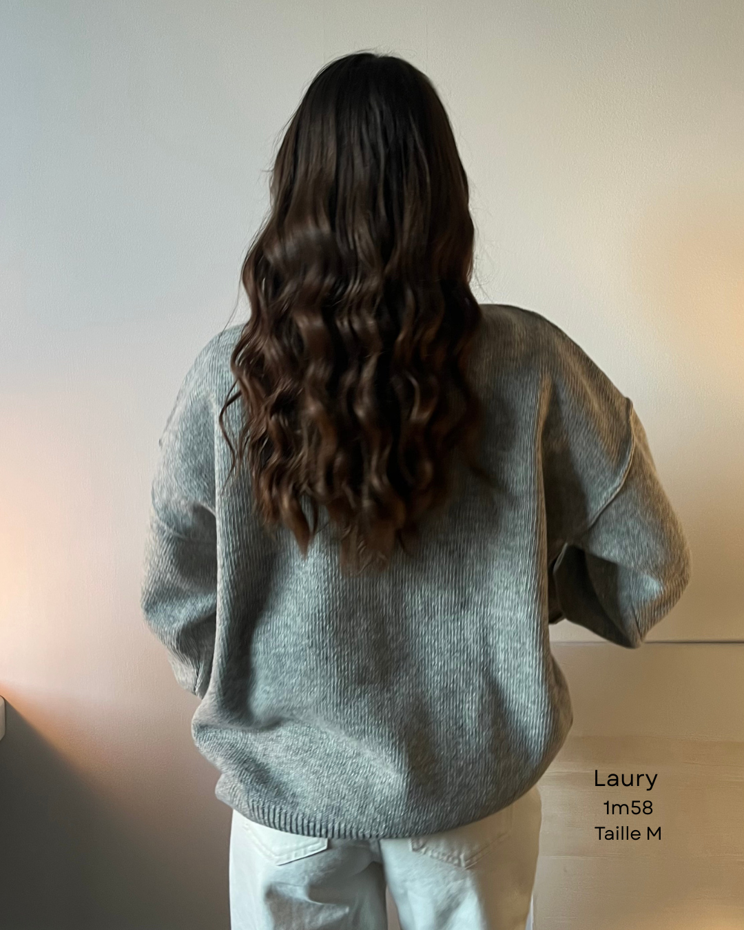 Cardigan en laine gris - tricot doux et chaud