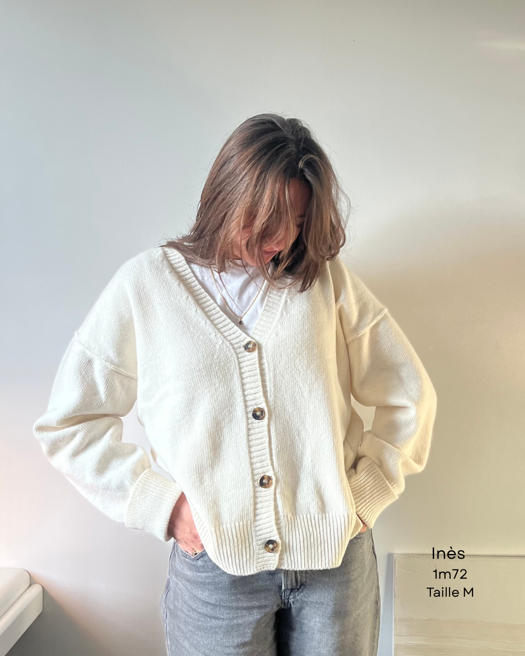 Le cardigan en laine blanc - tricot doux et chaud made in Portugal