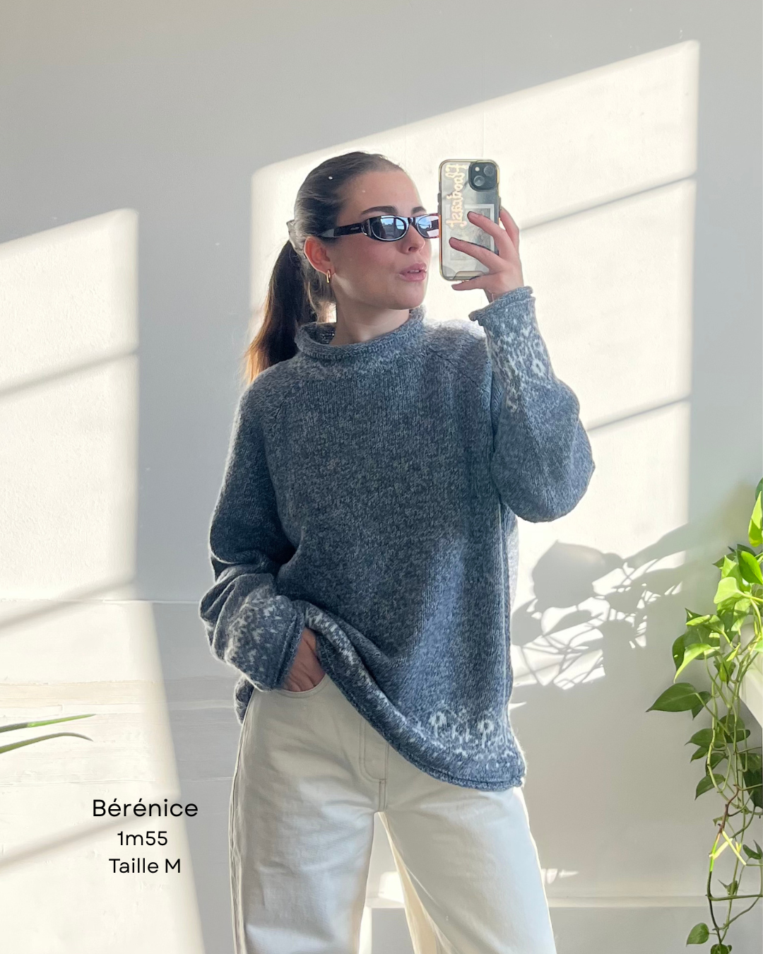 Pull en tricot motif hivernal – chaleur et douceur